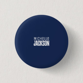 Minimalist Plain Modern Your Name Message 3 Cm Round Badge