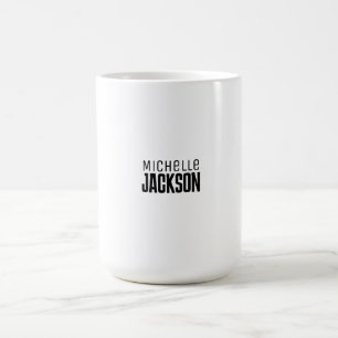 Minimalist Plain Modern Your Name Message Coffee Mug