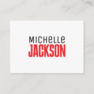 Minimalist Plain Modern Your Name Message Enclosure Card