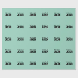 Minimalist Plain Modern Your Name Message Wrapping Paper