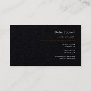 Minimalist Plain Premium Black Modern Business Card