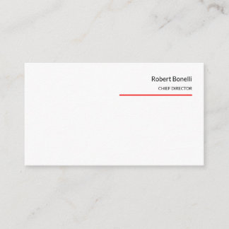 Minimalist Plain Red White Modern Standard Size Enclosure Card