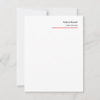 Minimalist Plain Red White Modern Standard Size