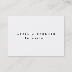 Minimalist Plain Simple Black & White Professional Business Card