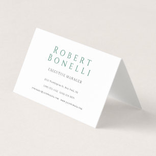Minimalist Plain Simple White Modern Lovely Linen Business Card