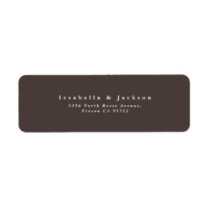 Minimalist Plain Wedding Return Address Labels 