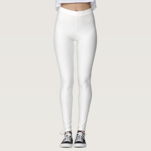 Minimalist Plain White Leggings for Versatile
