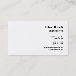 Minimalist Plain White Modern Business Card