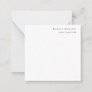 Minimalist Plain White Modern  Card