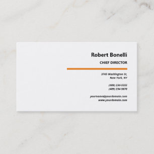 Minimalist Plain White Modern Office  Business Card