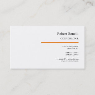 Minimalist Plain White Modern Office Business Card