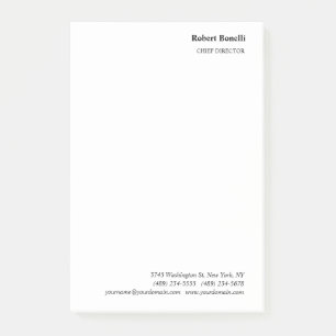 Minimalist Plain White Modern Post-it Notes