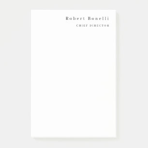 Minimalist Plain White Modern Post-it Notes