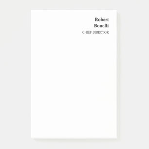 Minimalist Plain White Modern Post-it Notes