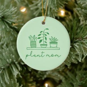 Minimalist Plant Mom Cute Plant Lover Ceramic Tree Decoration