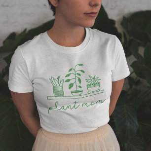 Minimalist Plant Mom Cute Plant Lover T-Shirt