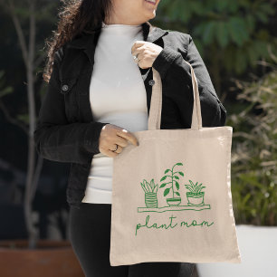 Minimalist Plant Mom Cute Plant Lover Tote Bag