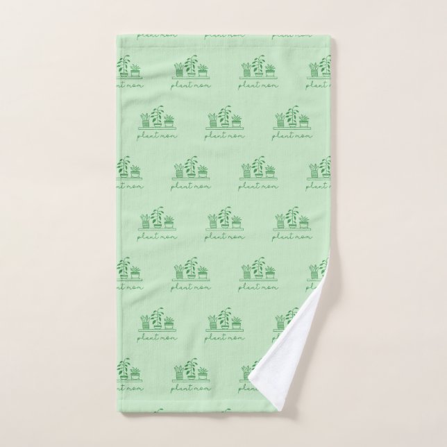 Minimalist Plant Mum Cute Plant Lover Hand Towel (Hand Towel)
