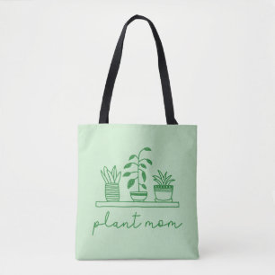 Minimalist Plant Mum Cute Plant Lover Tote Bag