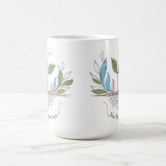 Minimalist Plant Sprout Design | New Beginnings Coffee Mug