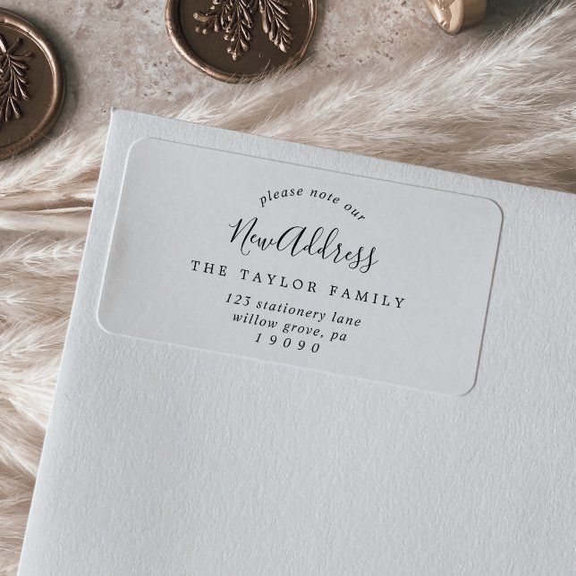 Minimalist Please Note Our New Address Label (Creator Uploaded)