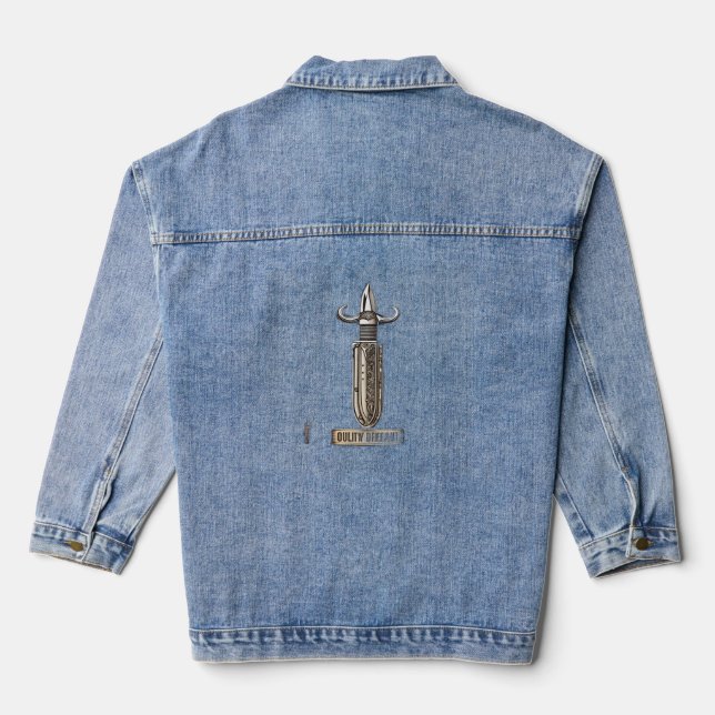 Minimalist Pocket Knife Craft Denim Jacket (Back)
