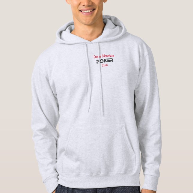 Minimalist Poker Club League Tournament Name Hoodie (Front)