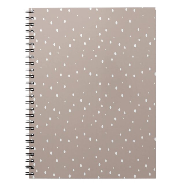 Minimalist Polka Dot Design in Muted Tones Notebook (Front)