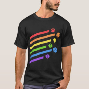 Minimalist Polyhedral Dice Set Colours D20 Collect T-Shirt