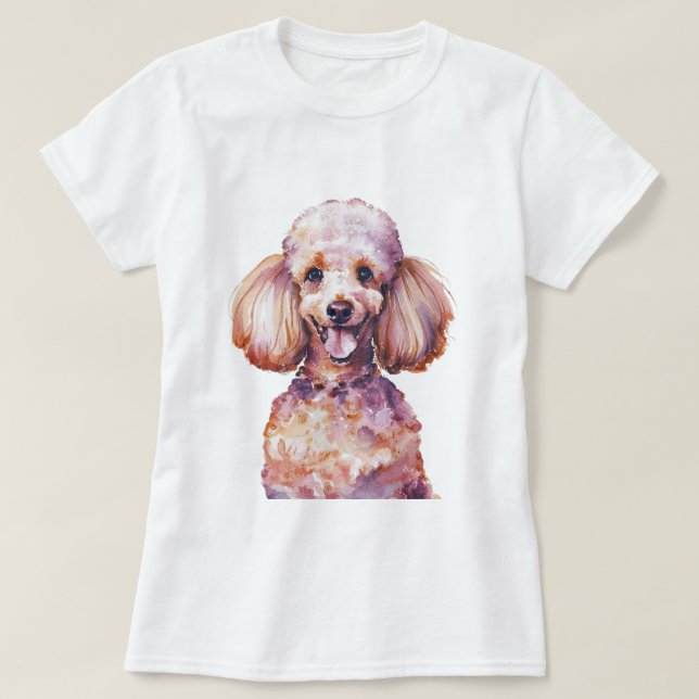 Minimalist Poodle Dog Inspired  T-Shirt (Design Front)