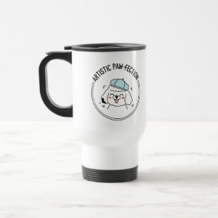 Minimalist Poodle Puppy Doodle Adventure Time Travel Mug
