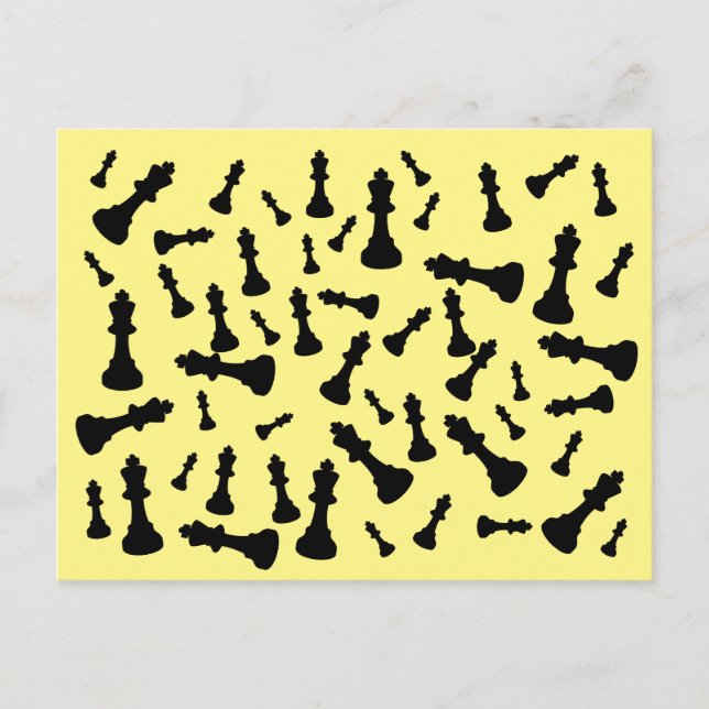 Minimalist Pop Art King Chess Postcard (Front)