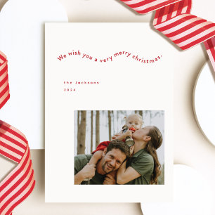 Minimalist Pop Photocard Holiday Card
