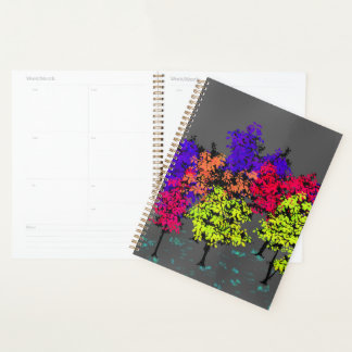 Minimalist Pops of Color Trees Planner