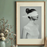 Minimalist Portrait Abstract Blindfold
