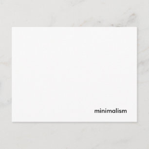 Minimalist postcard