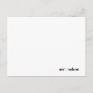 Minimalist postcard