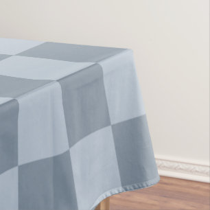 Minimalist Powder Blue Checkerboard Pattern Tablecloth