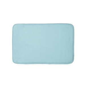 Minimalist powder blue solid plain elegant modern bath mat