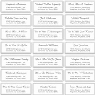 Minimalist Pre-Addressed Guest Name Address