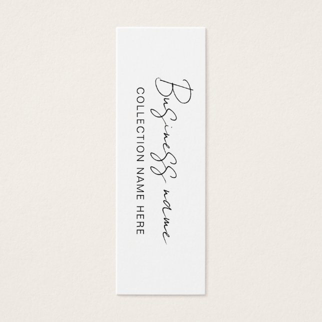 Minimalist Price Hang Tag Card (Front)