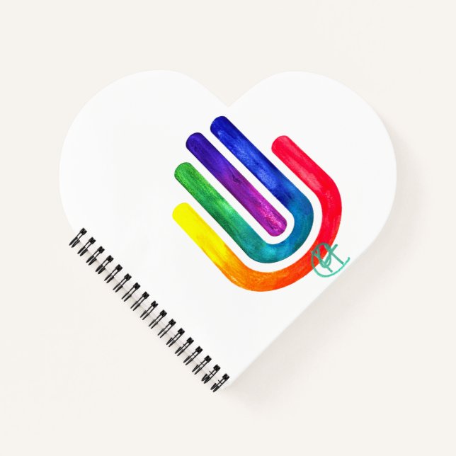 Minimalist Prism Hamsa Art Notebook (Front)