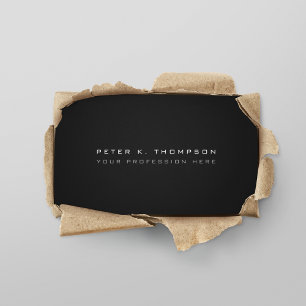 Minimalist pro black modern business card