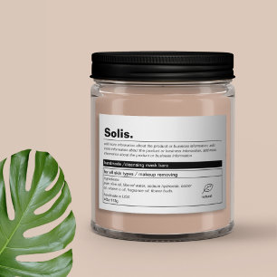 Minimalist Product Label