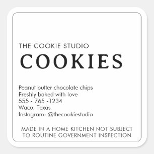 Minimalist Product Label Cottage Law Sticker
