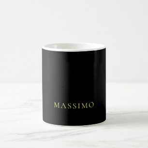 Minimalist ProfeNassional Gold & Black Colour Name Coffee Mug