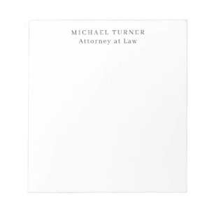 Minimalist Professional Attorney at Law Notepad