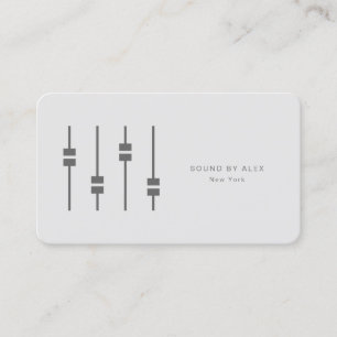 Minimalist Professional Audio Engineer Business Card