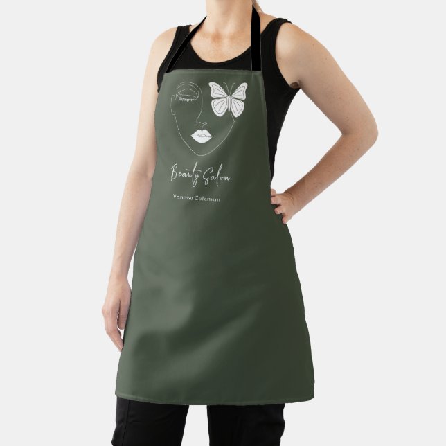 Minimalist Professional Beauty Salon Branding Apron (Insitu)