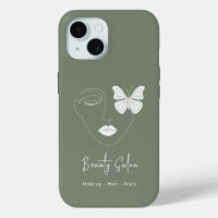 Minimalist Professional Beauty Salon Sage Green